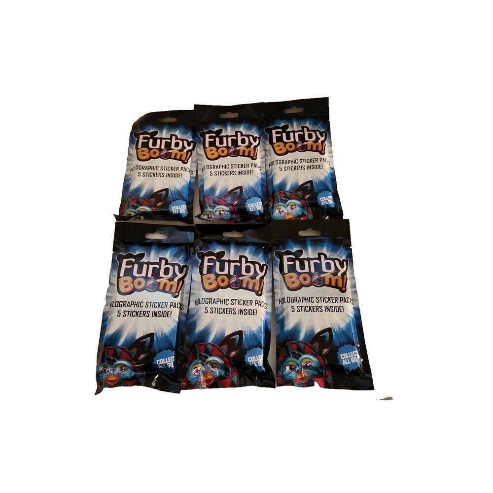 FURBY BOOM HOLOGRAPHIC STICKERS 6 PACKS